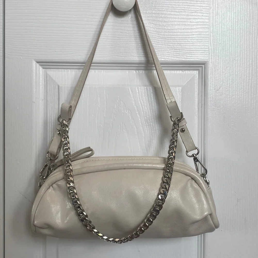 Zara off-white baguette bag - Picture 1 of 5
